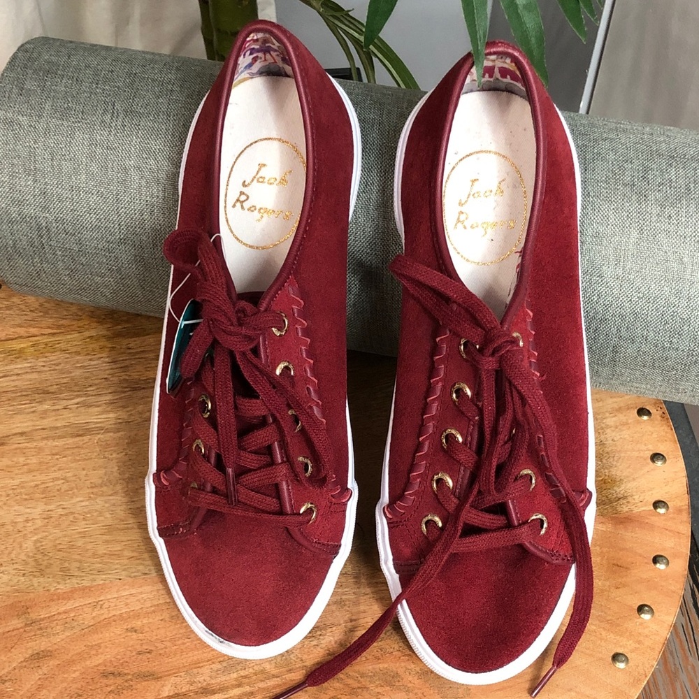Jack Rogers Red Suede Slip-On Sneaker